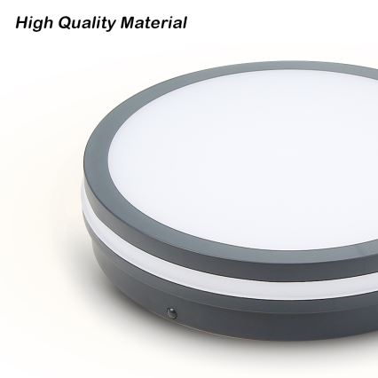 Brilagi - LED kültéri lámpa mozgásérzékelővel BENE LED/18W/230V átmérő 22 cm antracit IP54