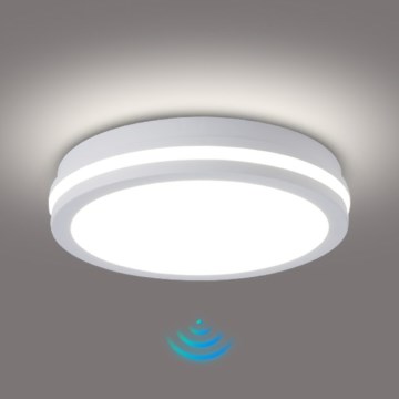 Brilagi - BENE LED kültéri mennyezeti lámpatest érzékelővel LED/24W/230V Ø 26 cm fehér IP54