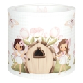 Brilagi - BOBO univerzális búra E27, átm. 15 cm, fehér/rózsaszín/tündéres