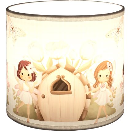 Brilagi - BOBO univerzális búra E27, átm. 15 cm, fehér/rózsaszín/tündéres