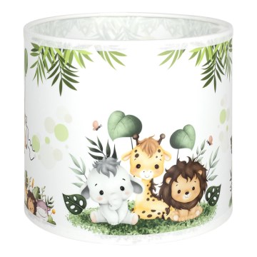 Brilagi - BOBO univerzális E27 lámpabúra, átmérő 15 cm, fehér/zöld/dzsungel