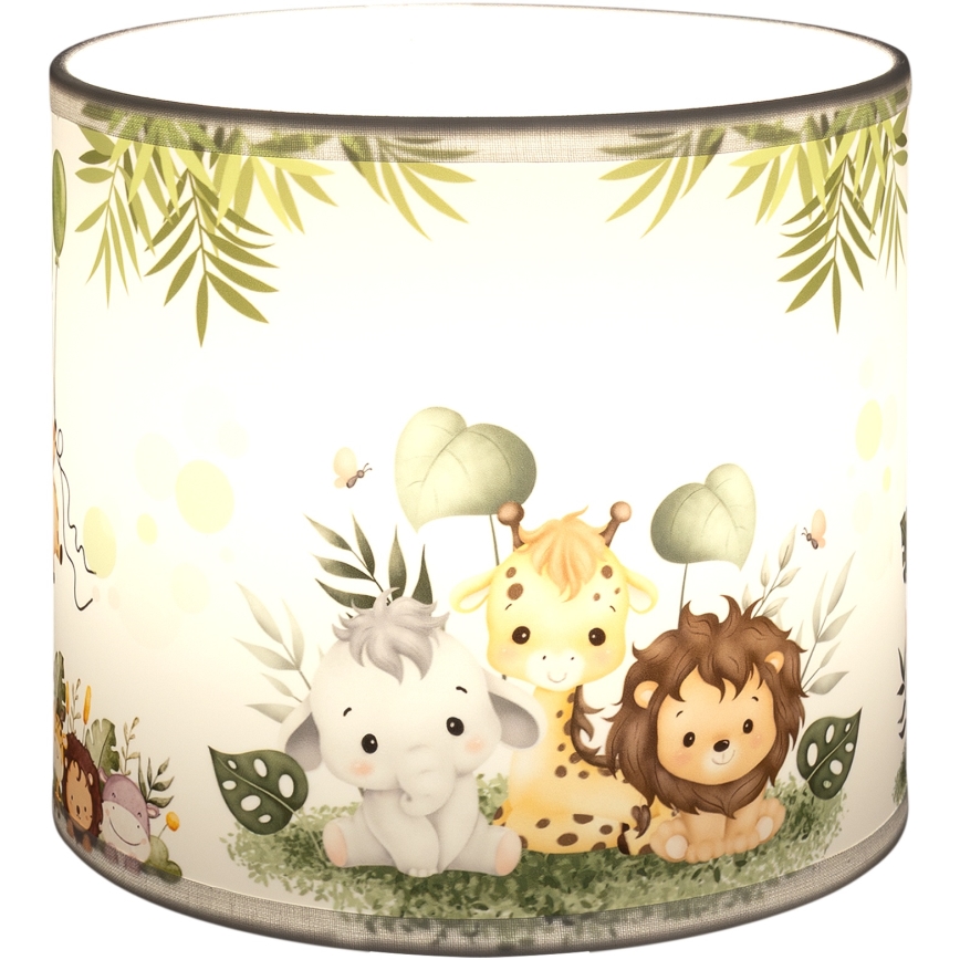Brilagi - BOBO univerzális E27 lámpabúra, átmérő 15 cm, fehér/zöld/dzsungel