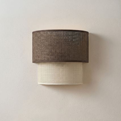 Brilagi - BOHO ECO LED fali lámpa 1xE27/10W/230V barna/krémszínű
