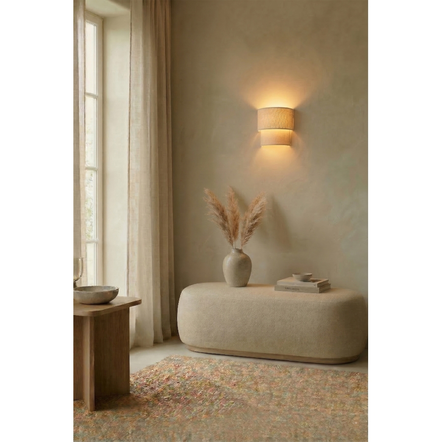 Brilagi - BOHO ECO LED fali lámpatest 1xE27/10W/230V krémszínű