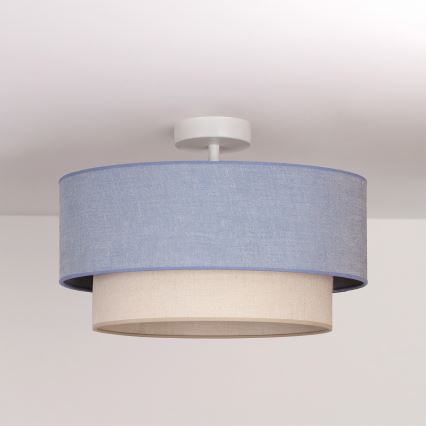 Brilagi - BOHO ECO LED felületre szerelhető csillár 1xE27/10W/230V Ø 40 cm kék/krémszínű