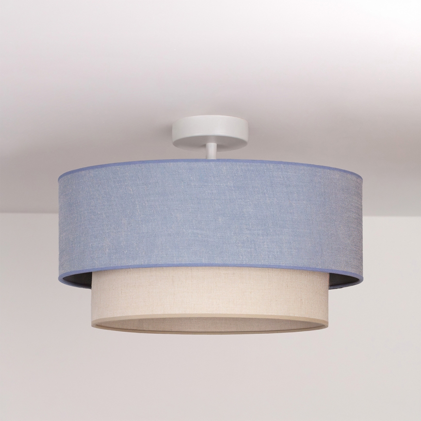 Brilagi - BOHO ECO LED felületre szerelhető csillár 1xE27/10W/230V Ø 40 cm kék/krémszínű
