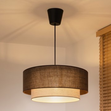 Brilagi - BOHO ECO LED függeszték kábellel 1xE27/10W/230V átm. 40 cm barna/krém