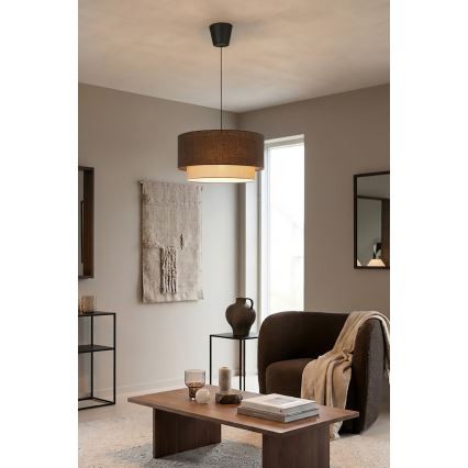 Brilagi - BOHO ECO LED függeszték kábellel 1xE27/10W/230V átm. 40 cm barna/krém