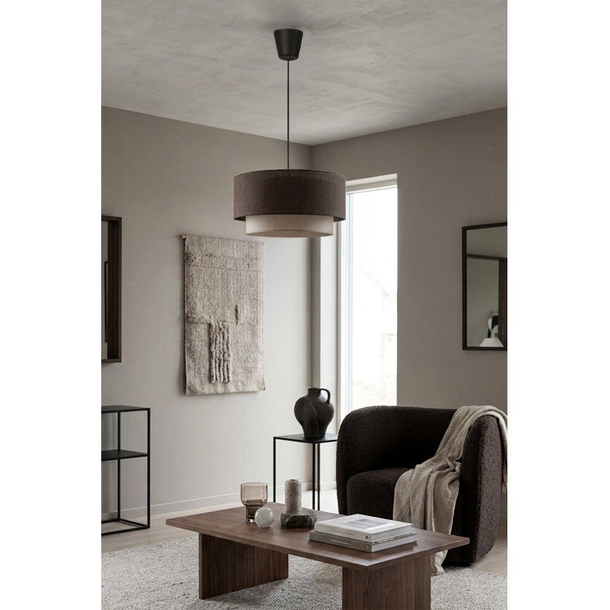 Brilagi - BOHO ECO LED függeszték kábellel 1xE27/10W/230V átm. 40 cm barna/krém