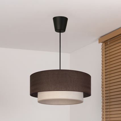 Brilagi - BOHO ECO LED függeszték kábellel 1xE27/10W/230V átm. 40 cm barna/krém