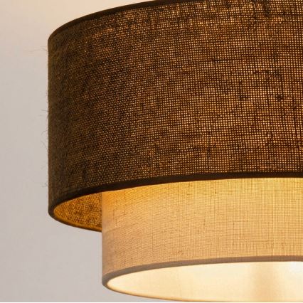Brilagi - BOHO ECO LED függeszték kábellel 1xE27/10W/230V átm. 40 cm barna/krém