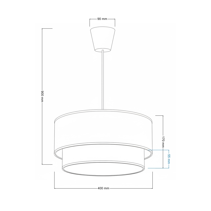 Brilagi - BOHO ECO LED függeszték kábellel 1xE27/10W/230V átm. 40 cm barna/krém