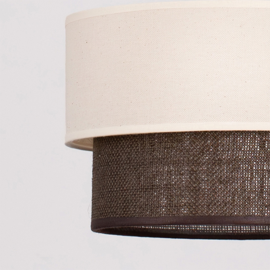 Brilagi - BOHO stílusú LED függeszték kábellel, 1xE27/15W/230V, átmérő 25 cm, krémszínű/barna