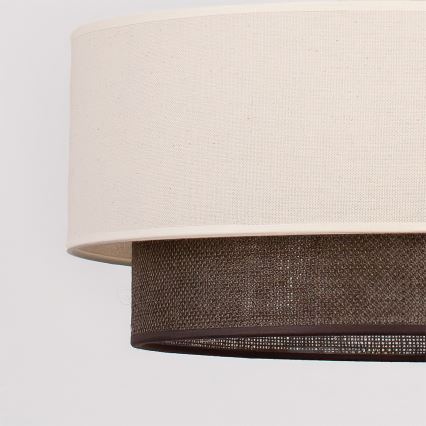 Brilagi - BOHO stílusú LED függőlámpa zsinóron 1xE27/15W/230V átm. 40 cm krémszínű/barna