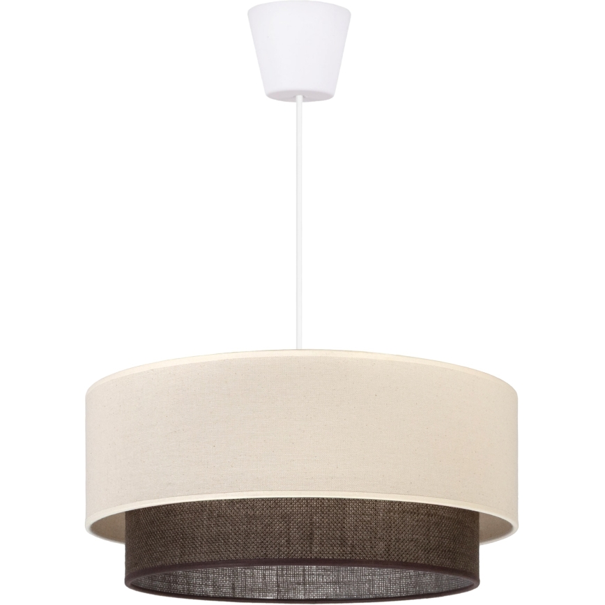 Brilagi - BOHO stílusú LED függőlámpa zsinóron 1xE27/15W/230V átm. 40 cm krémszínű/barna