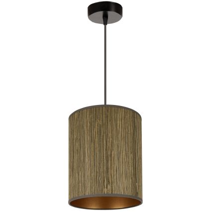 Brilagi - Mennyezeti lámpa kábelre BOSTON ROLLER 1xE27/15W/230V átm. 21 cm barna arany szalma