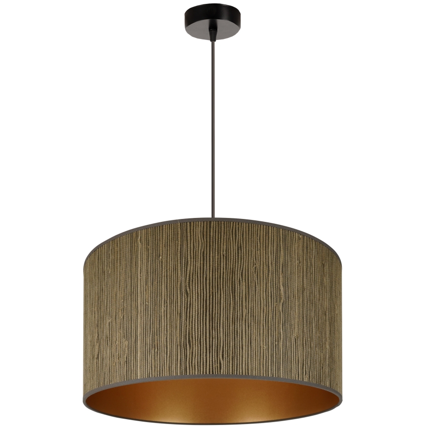 Brilagi - Függeszték kábelre BOSTON ROLLER 1xE27/15W/230V átm. 45 cm barna arany szalma