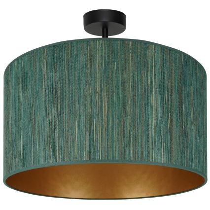 Brilagi - Mennyezeti lámpa BOSTON ROLLER 1xE27/15W/230V átm. 45 cm szalma zöld/arany