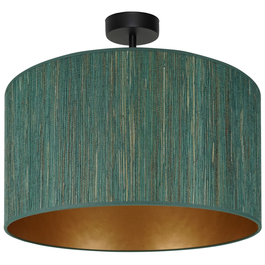 Brilagi - Mennyezeti lámpa BOSTON ROLLER 1xE27/15W/230V átm. 45 cm szalma zöld/arany