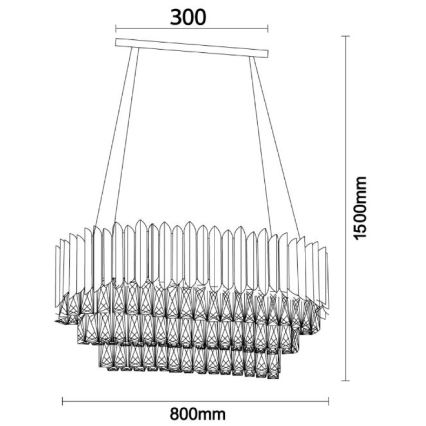 Brilagi - CARLOS kábeles csillár 10xE14/40W/230V