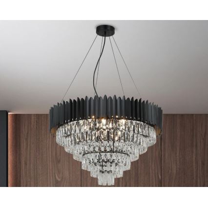 Brilagi - CARLOS kábeles csillár, 11× E14 foglalat, max. 40 W, 230 V, átmérő 80 cm