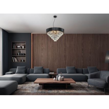 Brilagi - CARLOS kábeles csillár, 11× E14 foglalat, max. 40 W, 230 V, átmérő 80 cm