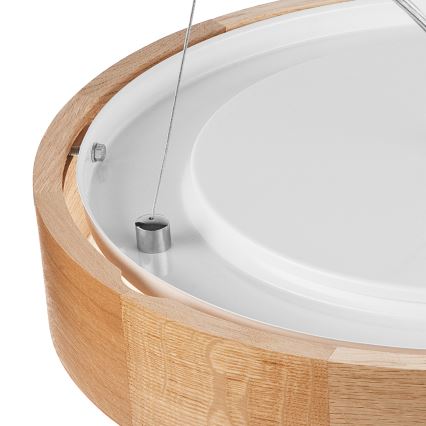 Brilagi - CARVALHO LED kábelre függesztett csillár, 3x E27/15W/230V, tölgy, átmérő 47,5 cm