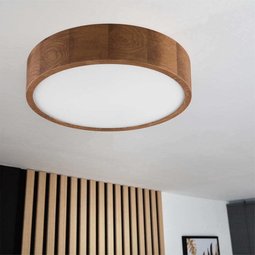 Brilagi - LED RGBW fényerőszabályozható mennyezeti lámpa CARVALHO 2xE27/9W/230V 2700–6500K Wi-Fi tölgy átm. 37,5 cm
