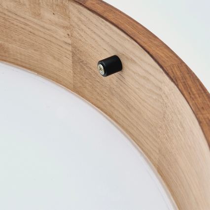 Brilagi - LED RGBW fényerőszabályozható mennyezeti lámpa CARVALHO 2xE27/9W/230V 2700–6500K Wi-Fi tölgy átm. 37,5 cm