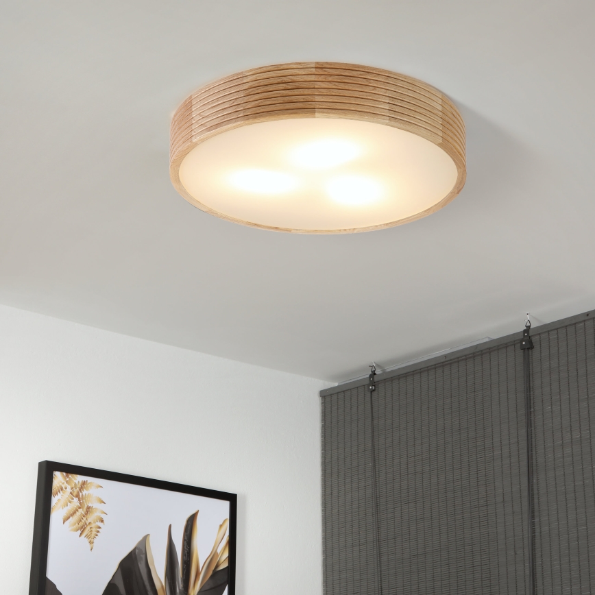 Brilagi - CARVALHO MODERN LED mennyezeti lámpa 3xE27/60W/230V, átmérő 47,5 cm, tölgy