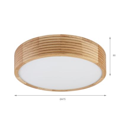 Brilagi - CARVALHO MODERN LED mennyezeti lámpa 3xE27/60W/230V, átmérő 47,5 cm, tölgy