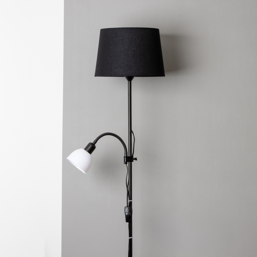 Brilagi - CERIA 2 az 1-ben állólámpa 1xE27/100W/230V + 1xE14/25W fekete