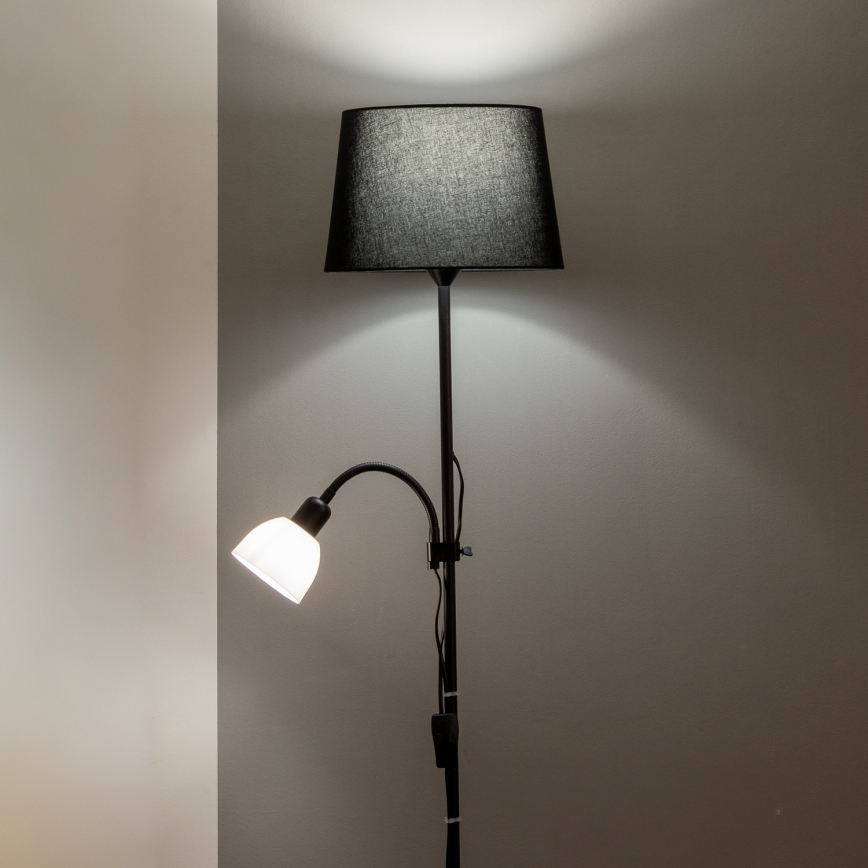 Brilagi - CERIA 2 az 1-ben állólámpa 1xE27/100W/230V + 1xE14/25W fekete