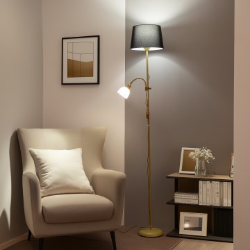 Brilagi - CERIA állólámpa 1xE27/100W/230V + 1xE14/25W arany/fekete