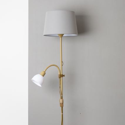 Brilagi - CERIA állólámpa 1xE27/100W/230V + 1xE14/25W arany/szürke