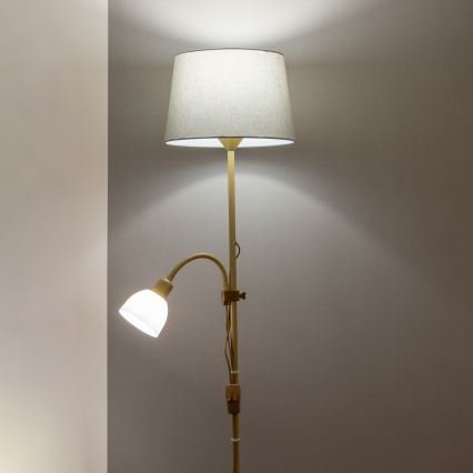 Brilagi - CERIA állólámpa 1xE27/100W/230V + 1xE14/25W arany/szürke