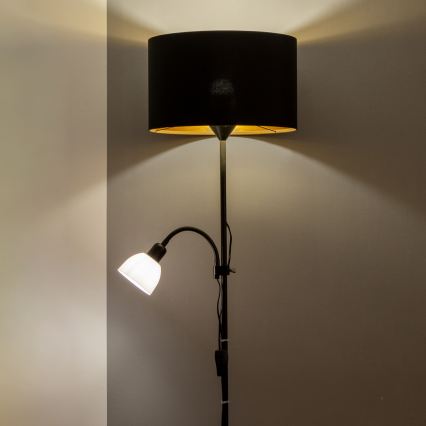 Brilagi - CERIA állólámpa 1xE27/100W/230V + 1xE14/25W fekete