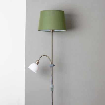 Brilagi - CERIA állólámpa 1xE27/100W/230V + 1xE14/25W matt króm/zöld