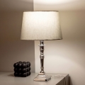 BRILAGI - CERIA asztali lámpa 1xE27/60W/230V, átm. 30 cm, ezüst/szürke
