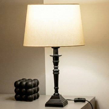 Brilagi - CERIA asztali lámpa, 1xE27/60W/230V, Ø 30 cm, fekete/bézs