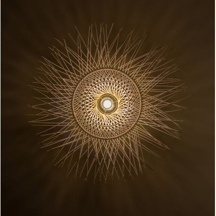Brilagi - CERIA BOHO LED csillár zsinóron 1xE27/40W/230V átm. 70 cm bambusz