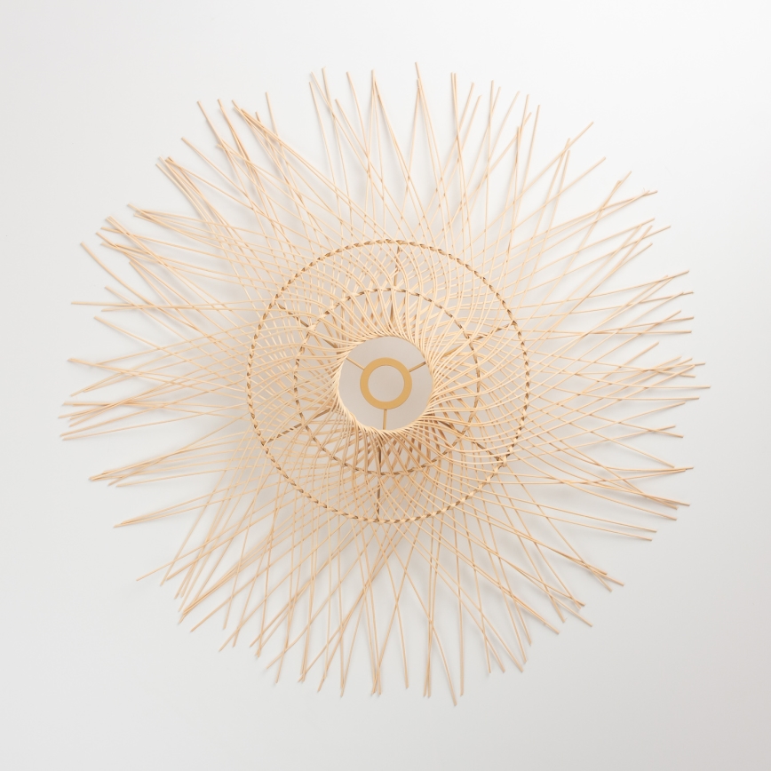 Brilagi - CERIA BOHO LED csillár zsinóron 1xE27/40W/230V átm. 70 cm bambusz