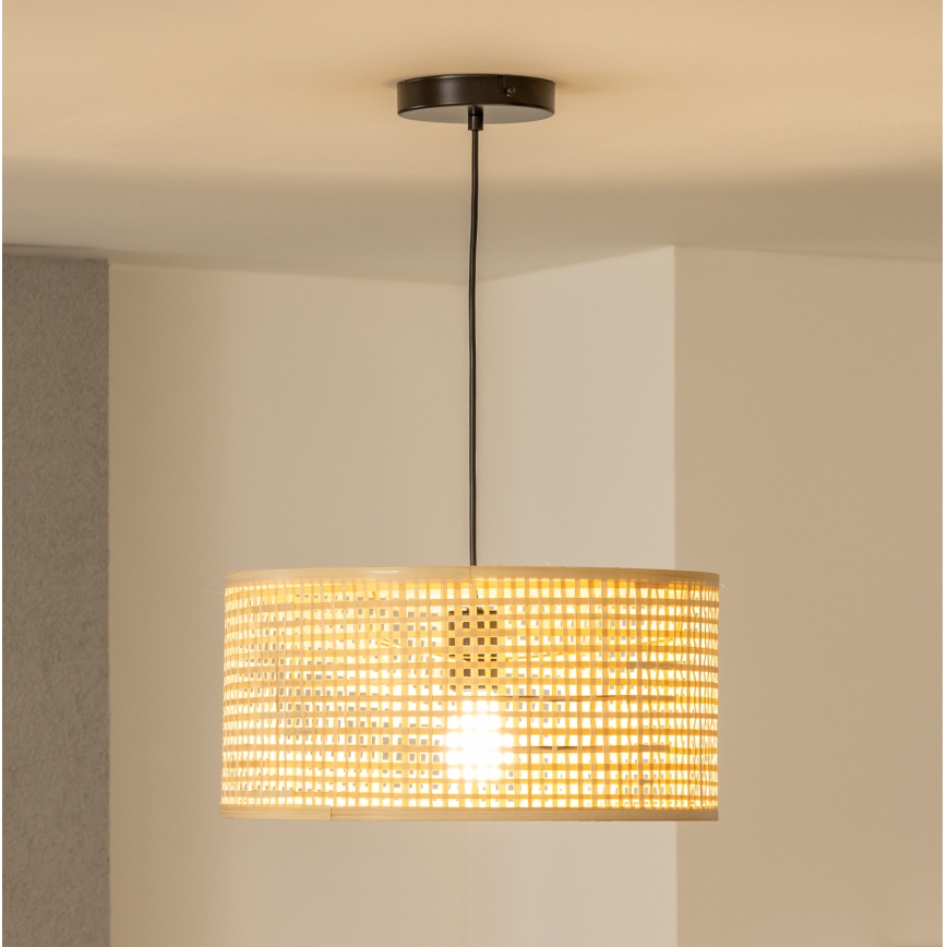 Brilagi - CERIA BOHO LED függőlámpa kábelen 1xE27/40W/230V, átm. 40 cm, bambusz