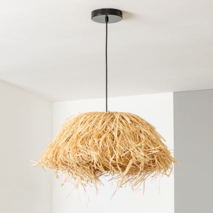 Brilagi - CERIA BOHO LED függőlámpa kábelen 1xE27/40W/230V, átm. 40 cm, rafia