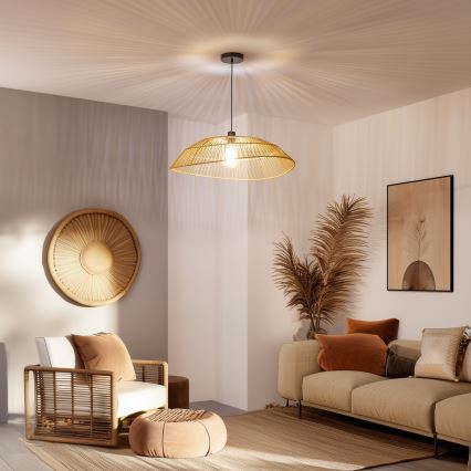 Brilagi - CERIA BOHO LED zsinóros függeszték, 1xE27/40W/230V, átm. 70 cm, barna