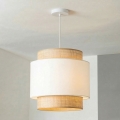 Brilagi - CERIA függőlámpa kábellel 1xE27/40W/230V átm. 40 cm bézs/fehér