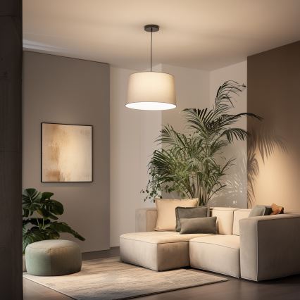 Brilagi - CERIA kábelre függesztett LED csillár, 1xE27/40W/230V, átmérő 45 cm, szürke