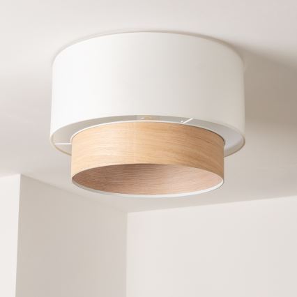 Brilagi - CERIA LED felületre szerelhető csillár 1xE27/40W/230V Ø 50 cm fehér/bézs