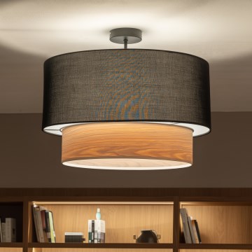 Brilagi - CERIA LED felületre szerelhető csillár 1xE27/60W/230V, átmérő 50 cm, fekete/bézs