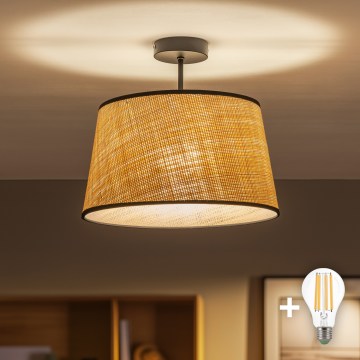 Brilagi - CERIA LED felületre szerelt csillár 1xE27/60W/230V átm. 35 cm fekete/bézs